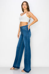 Marissa Wide Leg Jeans-Indigo Wash